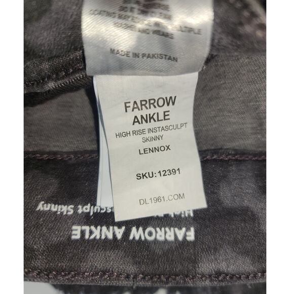 DL1961 Farrow Ankle Jeans Black Leopard Print Women's Sz 26 - Picture 8 of 13